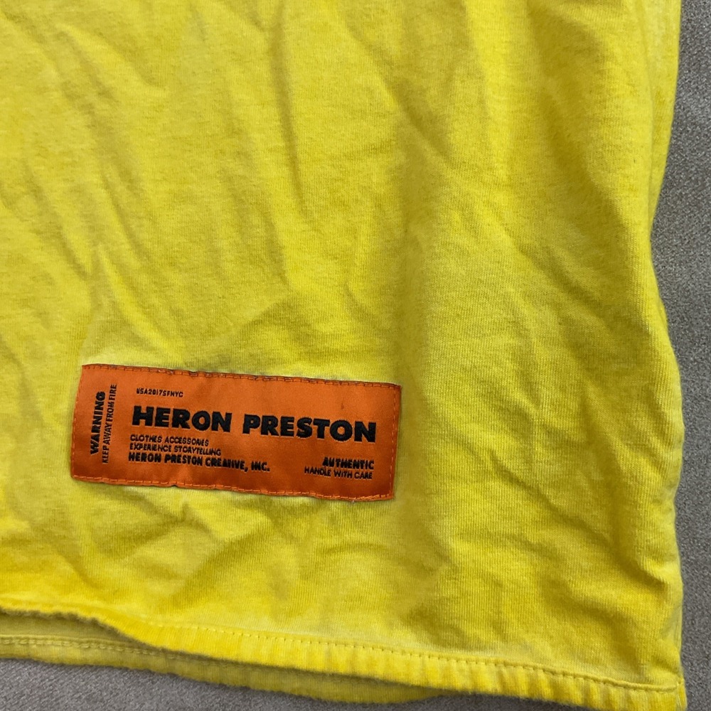Heron Preston Holy Spirit NYC T-Shirt Men Sz M Short Sleeve Graphic Tee Black - Picture 10 of 15